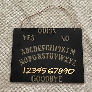 Black and Gold Ouija Board Wall Hanging